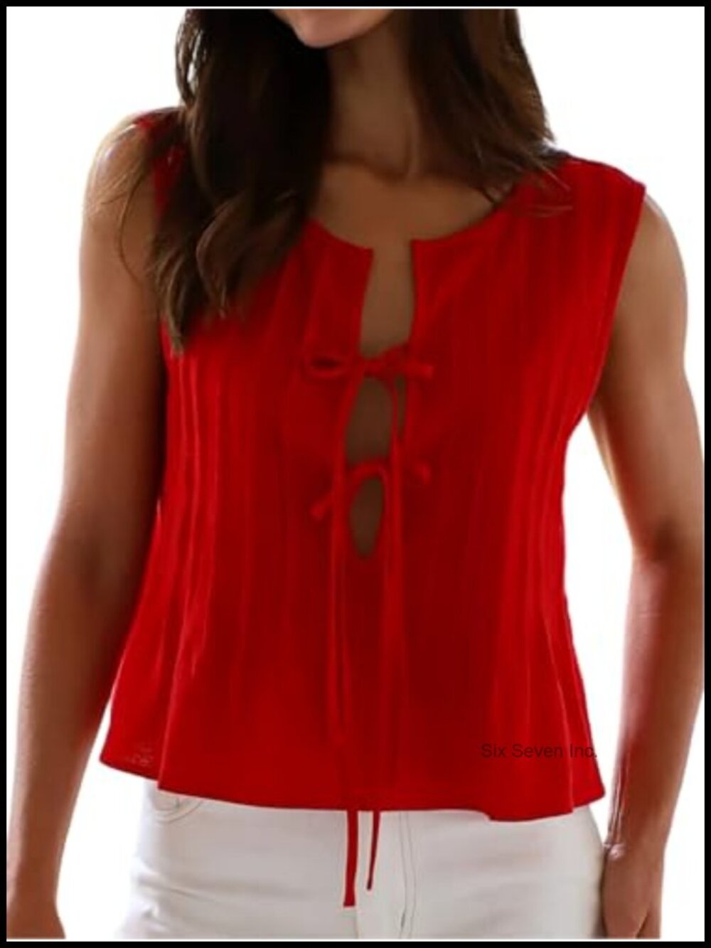 Y2K Tie Front Peplum Tank Top Sleeveless Ruffle Cami